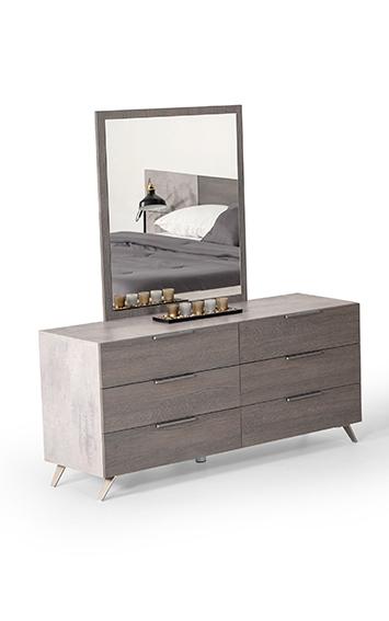 Nova Domus Bronx Italian Modern Grey Mirror image