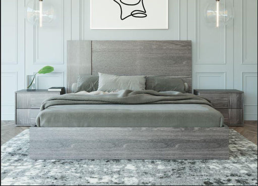 Nova Domus Asus - Italian Modern Elm Grey Bed image