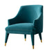 Divani Casa Jenner - Modern Aqua Velvet Accent Chair image