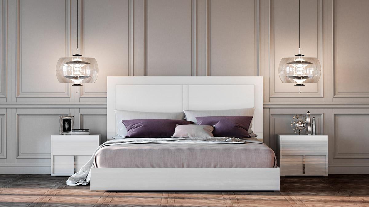 Modrest Nicla Italian Modern White Bed image