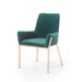 Modrest Robin Modern Green Velvet & Gold Dining Chair image