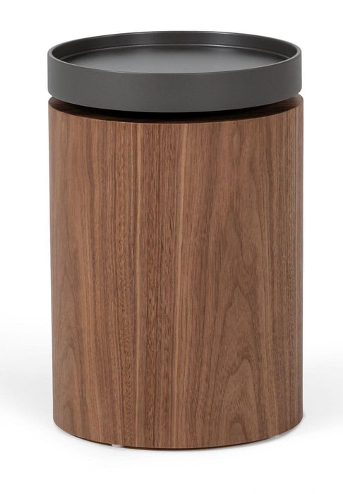 Modrest Bascom- Modern Grey and Walnut End Table image