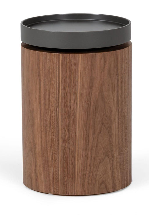 Modrest Bascom- Modern Grey and Walnut End Table image