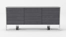 Modrest Fauna - Modern Elm Grey & Stainless Steel Buffet image