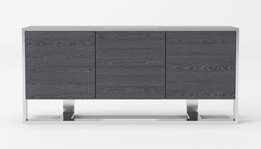 Modrest Fauna - Modern Elm Grey & Stainless Steel Buffet image