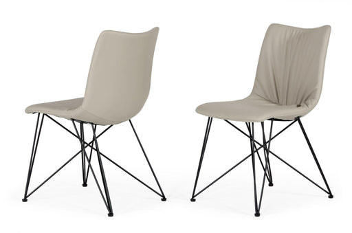 Naomi - Modern Grey Leatherette Dining Chair (Set of 2) image