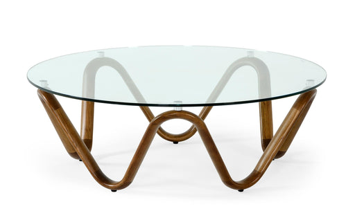 Modrest Lassen - Modern Glass & Walnut Coffee Table image