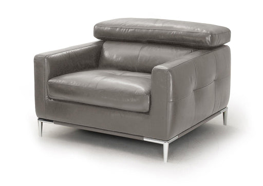 Divani Casa Natalia - Modern Dark Grey Leather Chair image