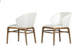 Modrest Kipling Modern Cream & Walnut Dining Chair image