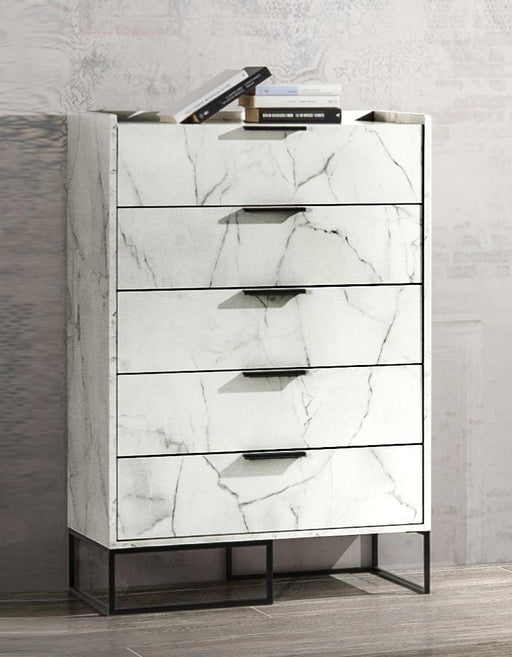 Nova Domus Marbella - Italian Modern White Marble Chest image