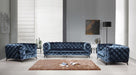 Divani Casa Delilah Modern Blue Fabric Sofa Set image