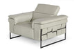 Divani Casa Shoden - Modern Light Grey Leather Chair image