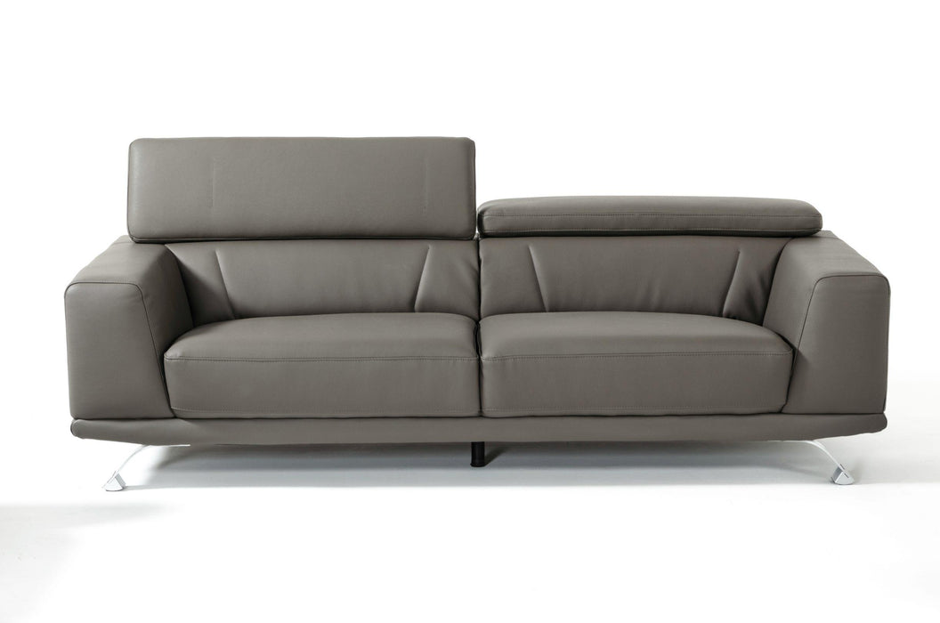 Divani Casa Brustle - Modern Dark Grey Eco-Leather 89" Sofa image