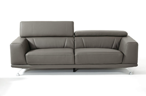 Divani Casa Brustle - Modern Dark Grey Eco-Leather 89" Sofa image