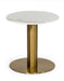 Modrest Fairway - Glam White Marble and Brushed Gold End Table image