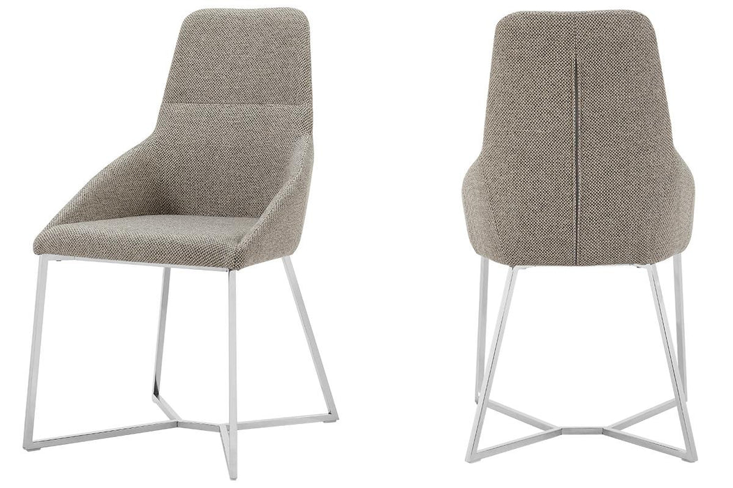 Stark - Modern Light Grey Fabric Dining Chair (Set of 2) image