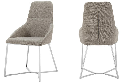 Stark - Modern Light Grey Fabric Dining Chair (Set of 2) image