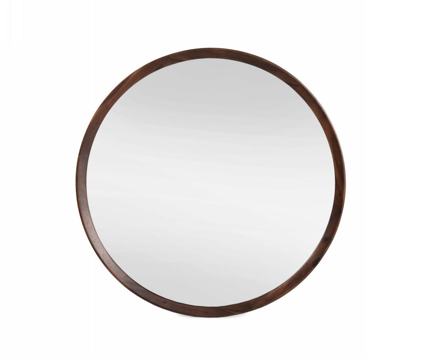 Modrest Selena - Modern Round Acacia Mirror image