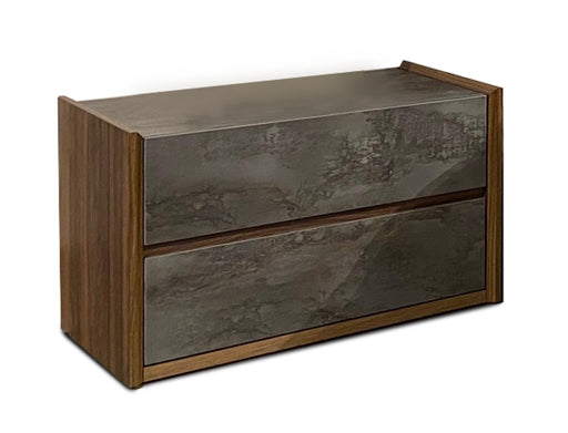 Nova Domus Rado Modern Walnut & Stucco Nightstand image