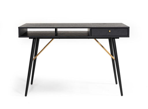 Modrest Billy Modern Black Oak & Gold Desk image