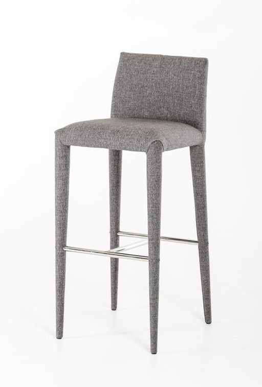 Modrest Medford Modern Grey Fabric Bar Stool image