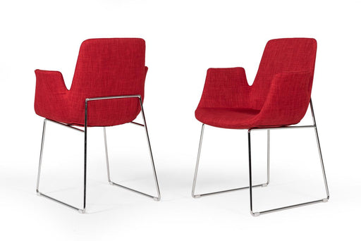 Modrest Altair Modern Red Fabric Dining Chair image