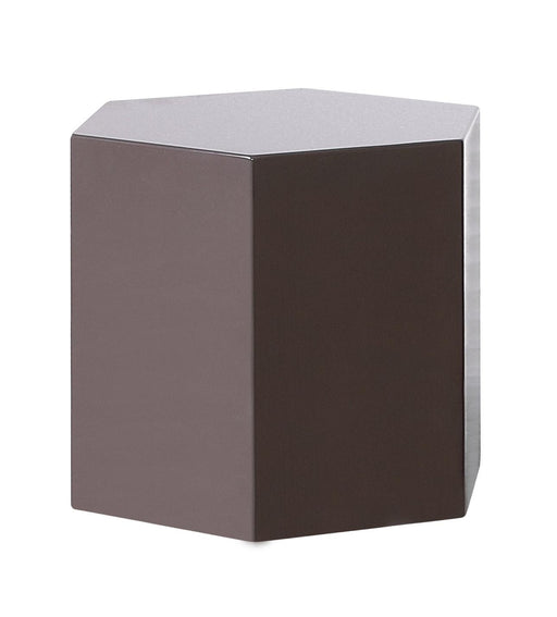 Modrest Newmont - Modern Medium Light Grey High Gloss End Table image