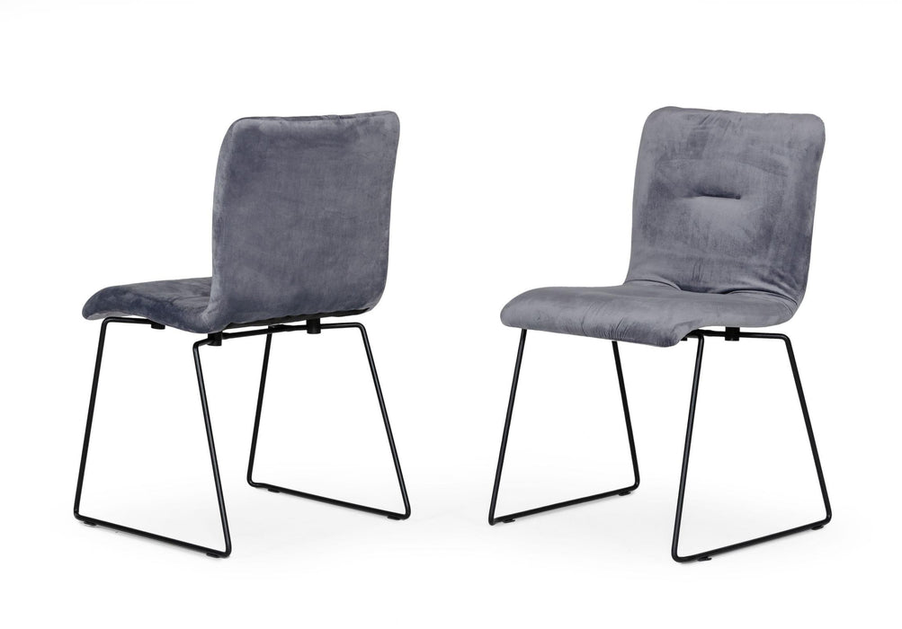 Modrest Yannis - Modern Grey Fabric Dining Chair (Set of 2) image