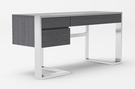 Modrest Fauna - Modern Elm Grey & Stainless Steel Desk image