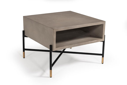 Modrest Walker Modern Concrete & Metal Coffee Table image