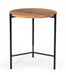 Modrest Bacone - Industrial Oak and Black Iron End Table image