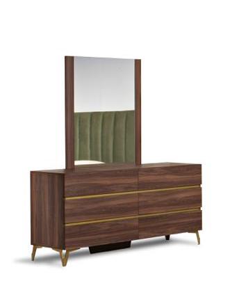 Nova Domus Calabria Modern Walnut Mirror image