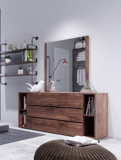 Nova Domus Jagger Modern Walnut Dresser & Mirror Set image