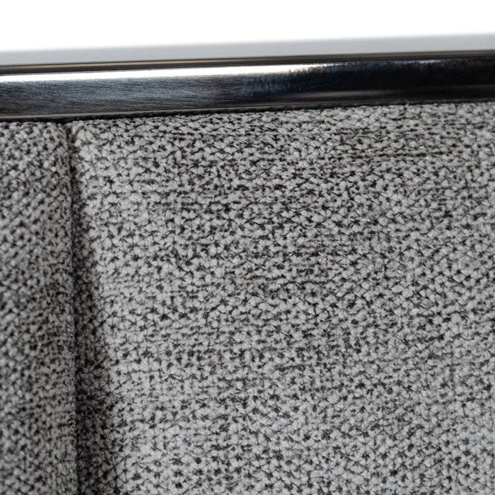 Buckley - Modern Grey & Black Stainless Steel Bed w/ Nightstands