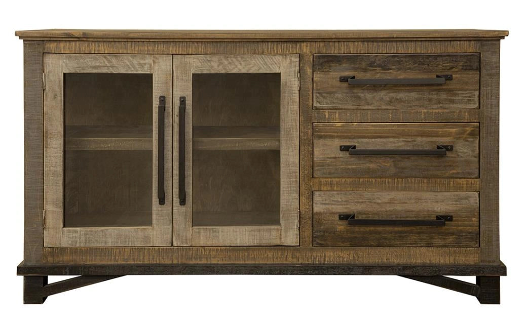 Loft Brown 3 Drawers, 2 Doors Buffet