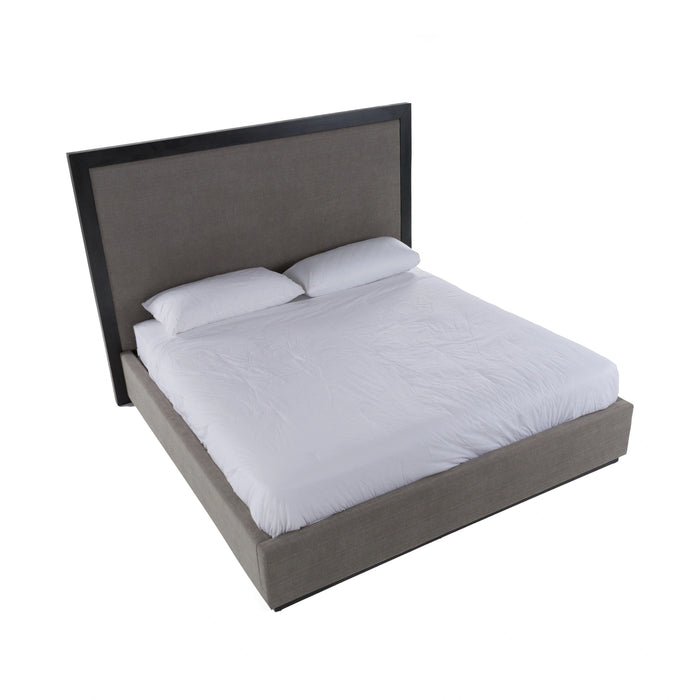Santa Barbara - Modern Grey Fabric + Grey Wash Bed