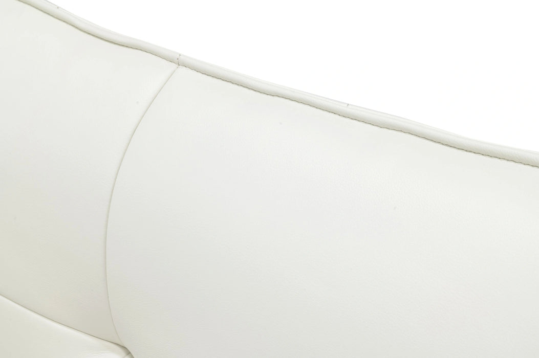 Patrick - Modern White Leather Bed