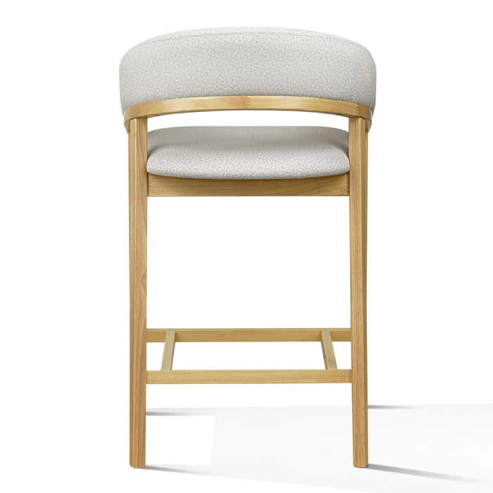 Truman - Mid-Century Modern Grey + Natural Oak Counter Chair (Set of 2)