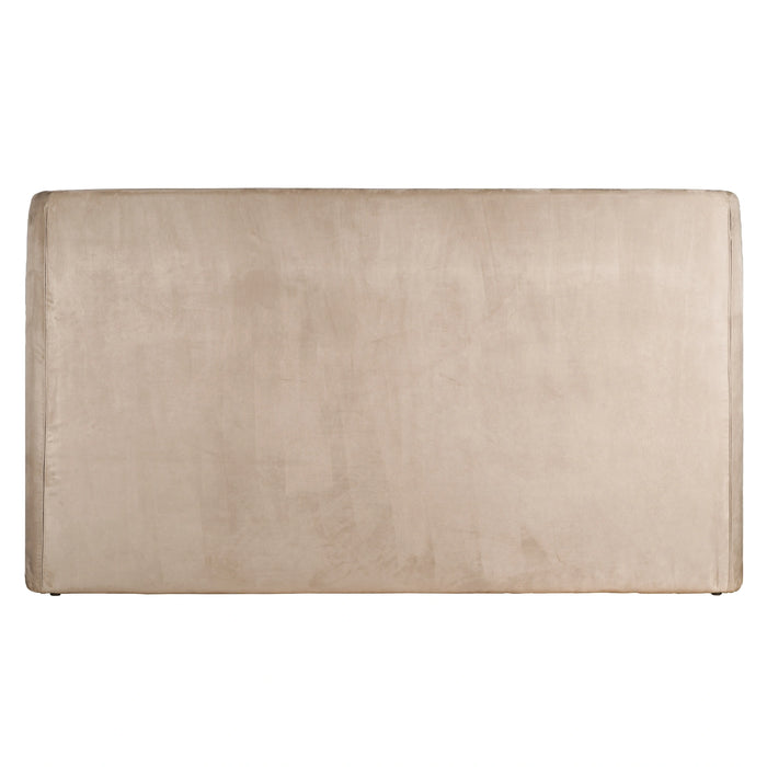 Roma - Modern Taupe Microfiber Upholstered Bed