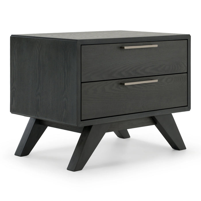 Yolonda + Soria - Modern Dark Teal Fabric + Grey Wash 4-Piece Bedroom Set