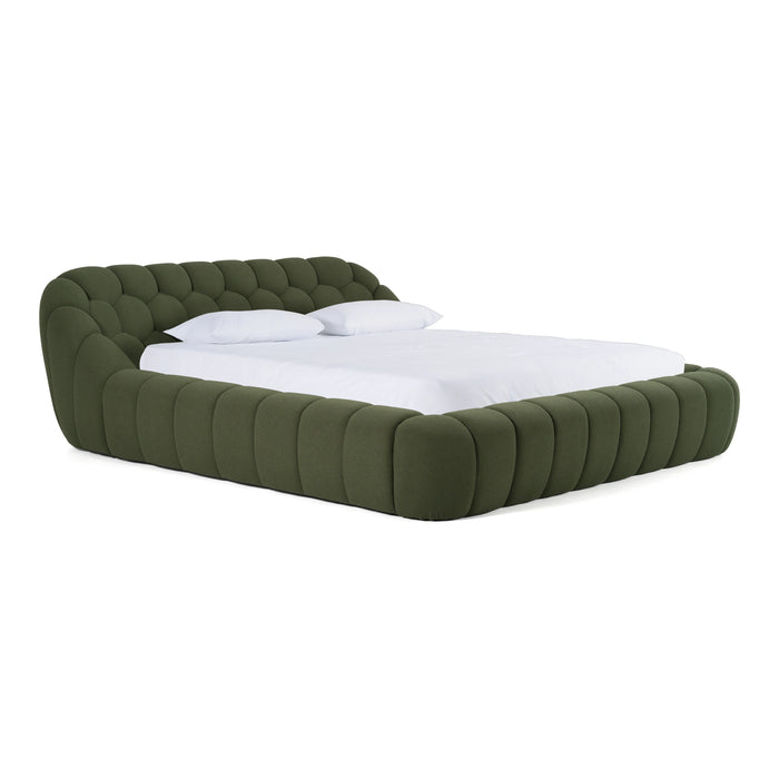 Yolonda - Modern Green Fabric Bed