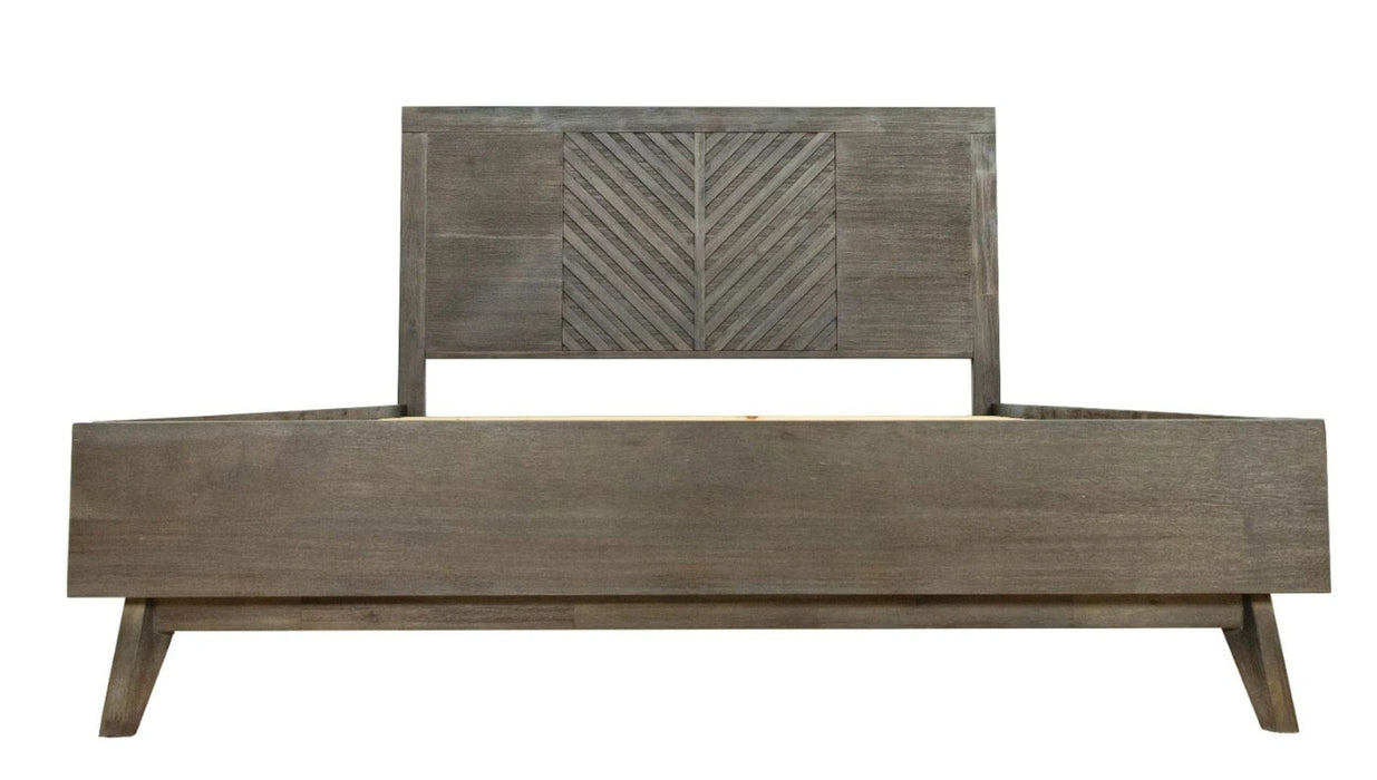 Daisy Mid-Century Dark Acacia Bed