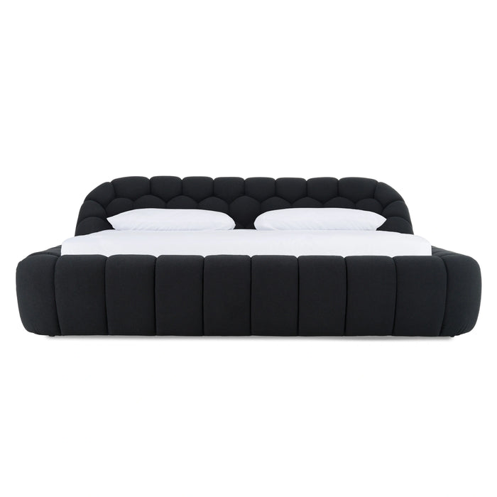 Yolonda - Modern Black Fabric Bed