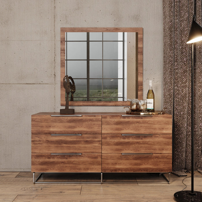 Lorenzo Italian Modern Light Oak Bedroom Set