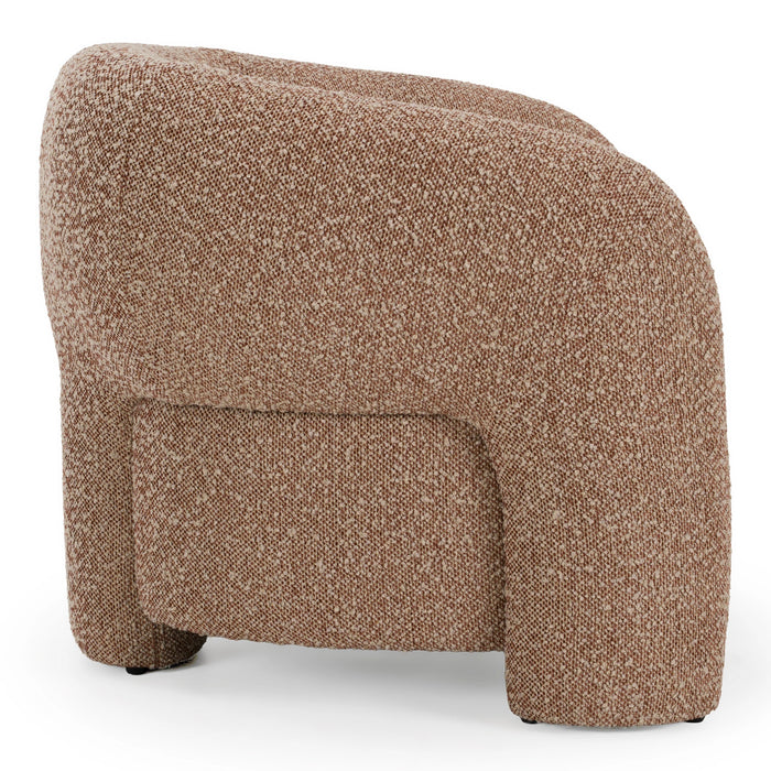 Bates - Modern Brick Fabric Accent Chair + Ottoman