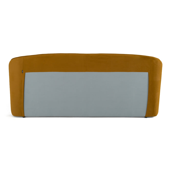 Lambert - Modern Burnt Orange Fabric Upholstered Bed