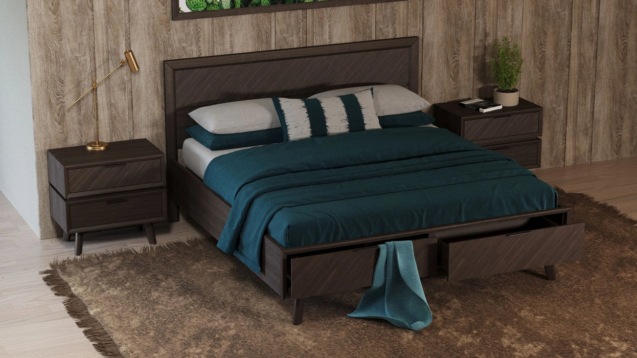 Roger - Mid-century Acacia Bed
