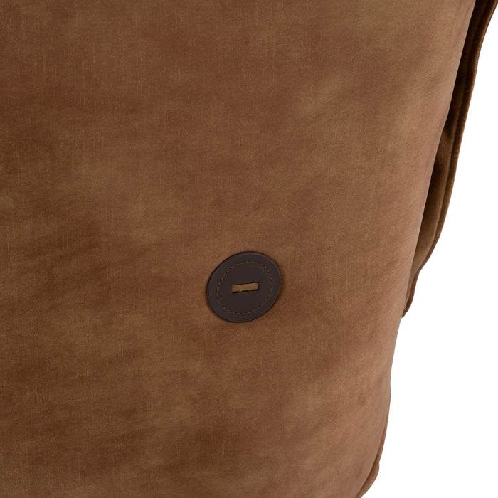 Hagen - Modern Camel Velvet + Chrome Swivel Accent Chair