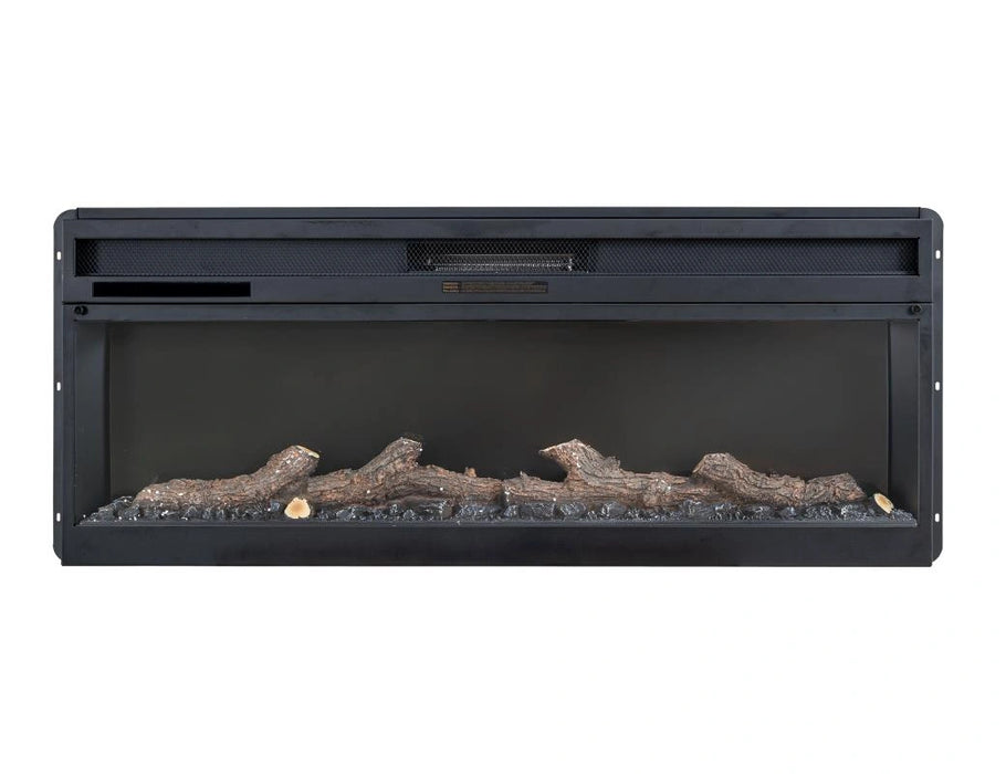 Black Balam Wall Unit, TV Stand 80" with Electric Fireplace Insert