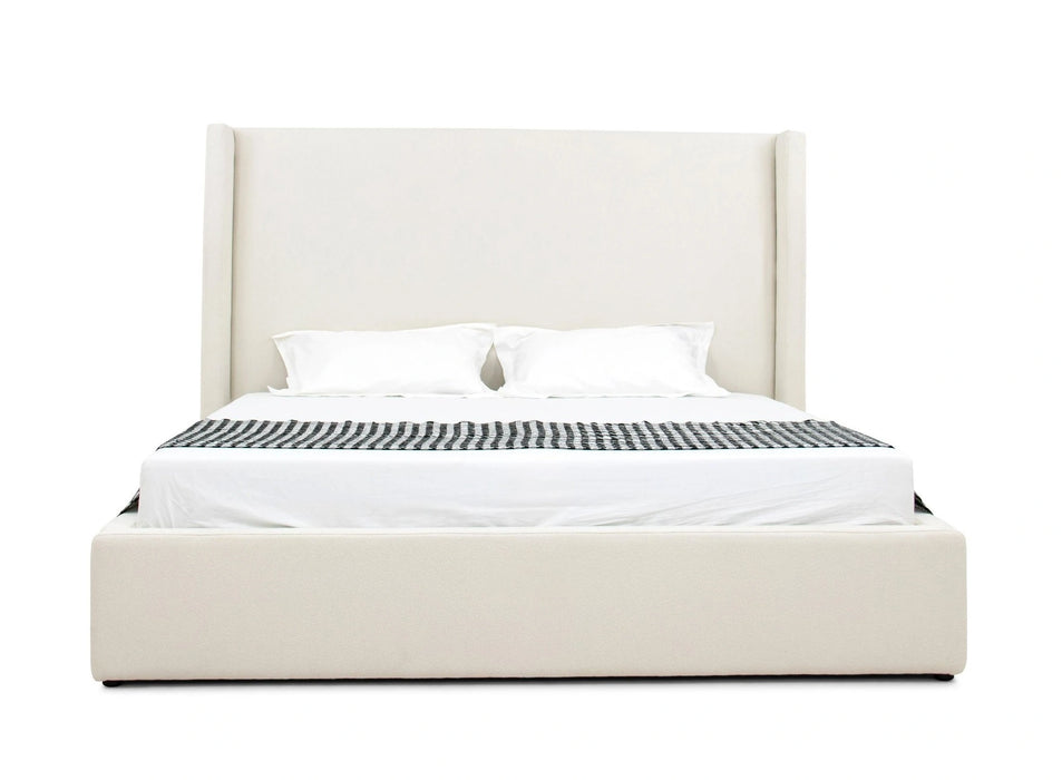 Byrne - Modern Off White Fabric Bed
